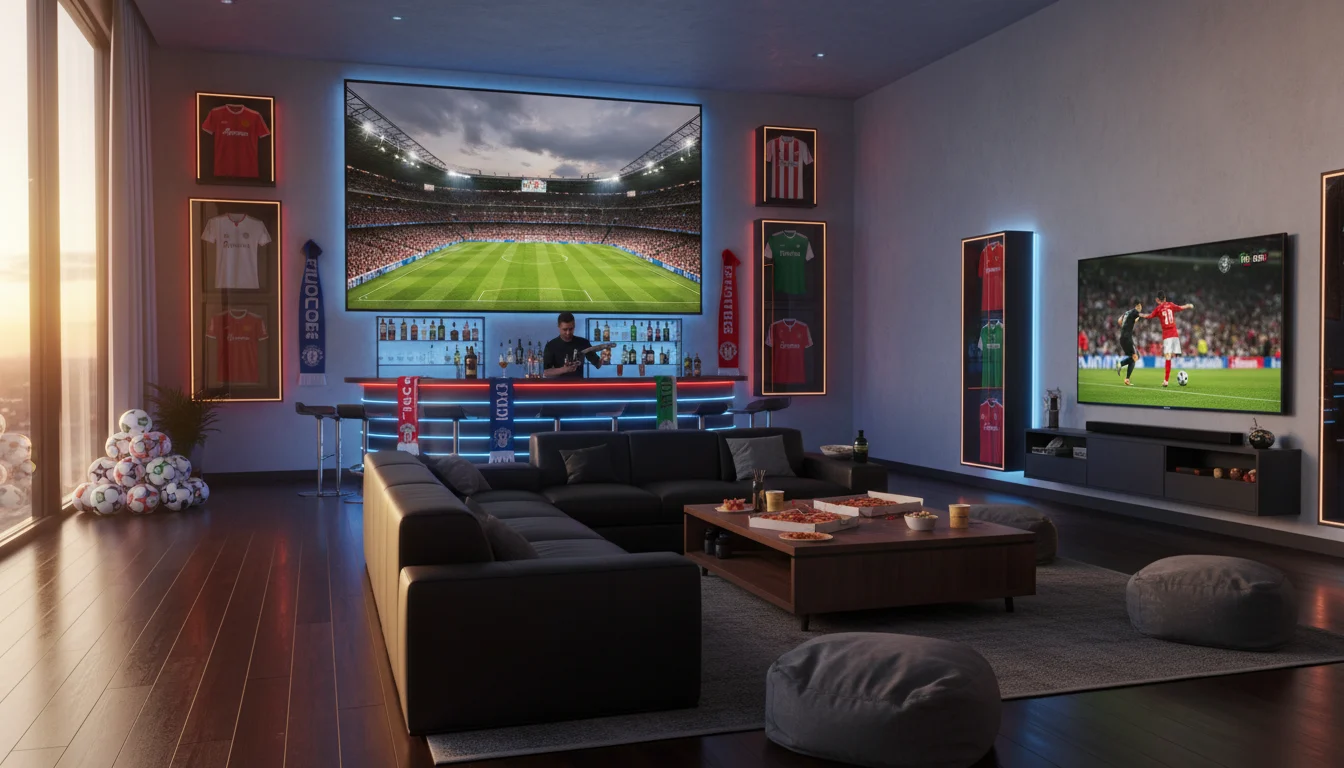 Soccer Cave with 2 tvs